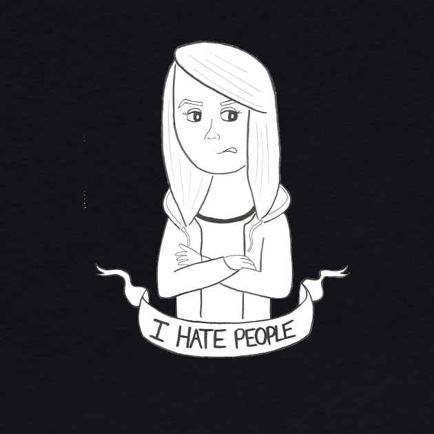 I hate people by kel_ustrations